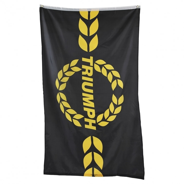 Flag, Triumph logo, black/yellow
