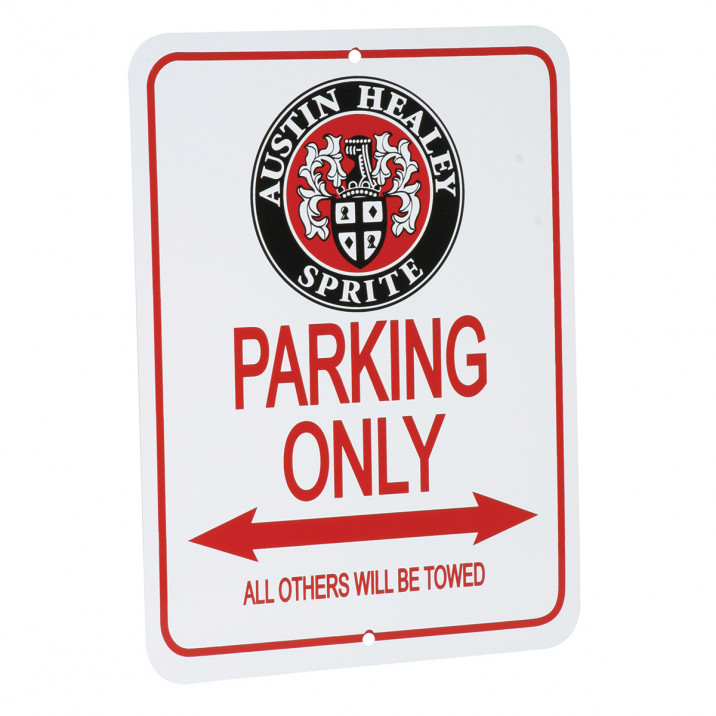 Parking Sign, Austin-Healey Sprite, round logo