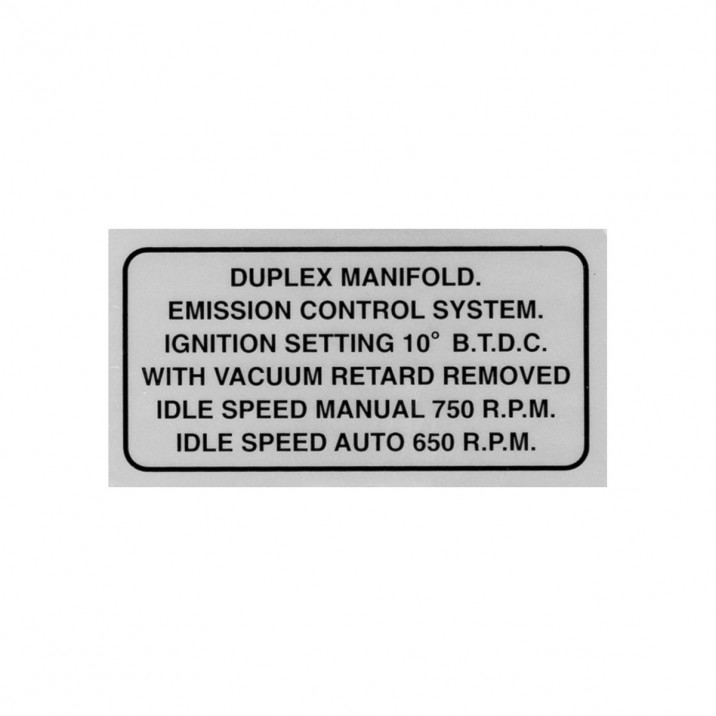 Decal, Duplex manifold