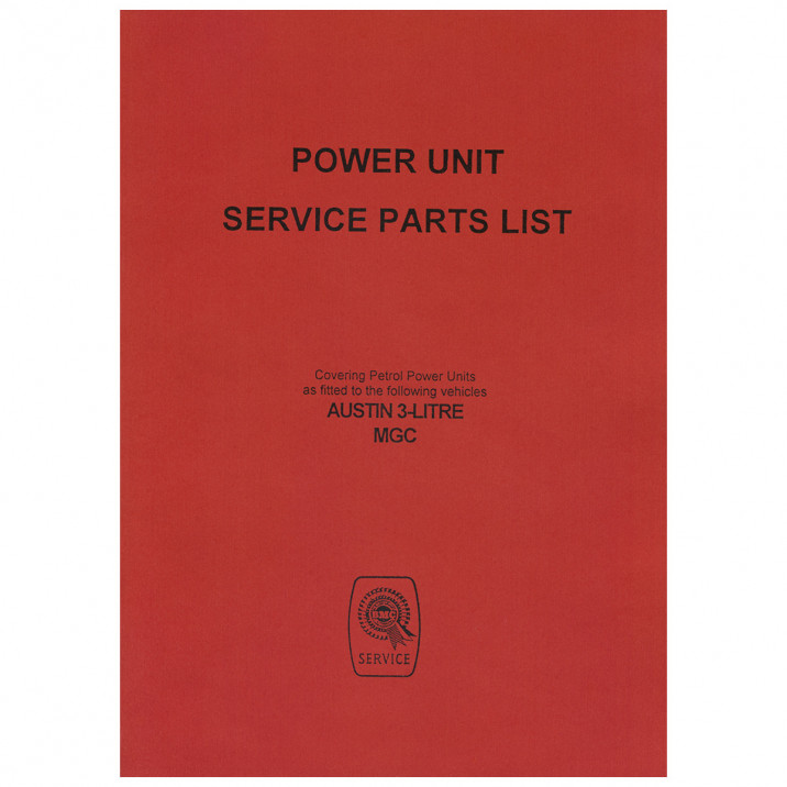 Parts Catalogue, power unit, Factory