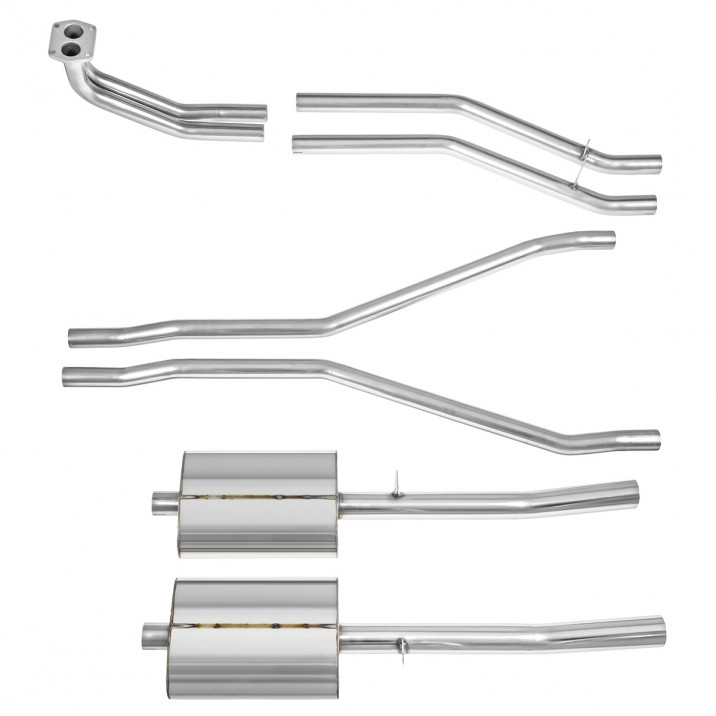 Exhaust System, sport, stainless steel