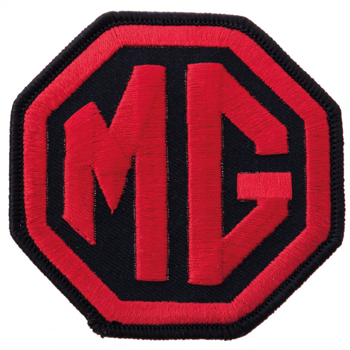 Patch, MG, sew-on, red/black