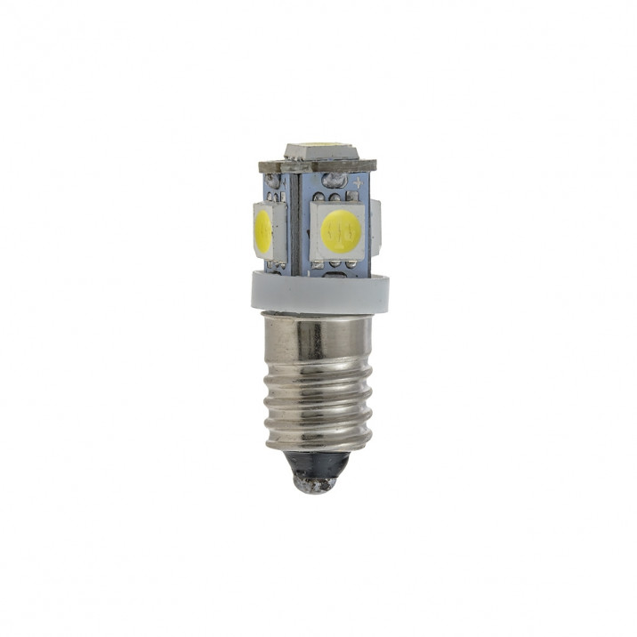 LED Bulb, screw MES E10, 12V, 2.2W, white, negative