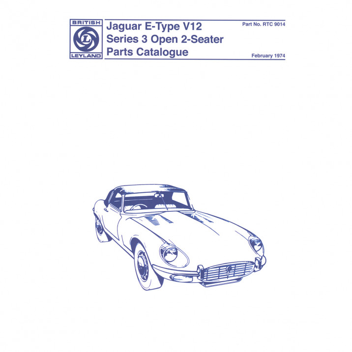 Parts Catalogue, Jaguar E-Type V12 Series III