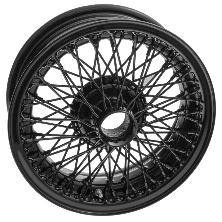 Wire Wheel, black, 15" x 5.5" 72 spoke