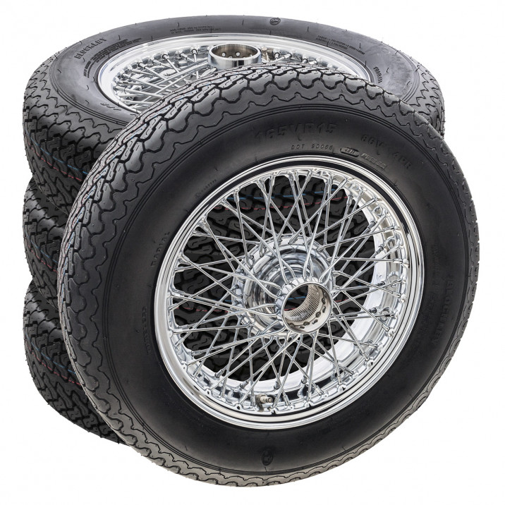 Wire Wheel & Tyre Sets - MG Magnette ZA-ZB