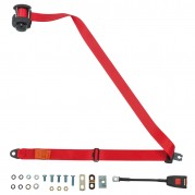 Seat Belt, front, automatic/adjustable, lap & diagonal, 30cm, red, each
