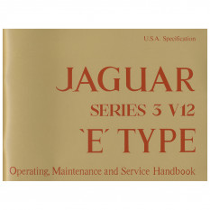 Owners Manual, E-Type [Series III], USA spec