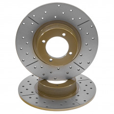 DBA Cross Drilled & Slotted Discs, pair