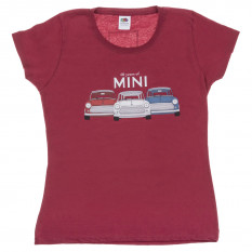 T-Shirt, Mini 60 years, 3 car, womens, red, large