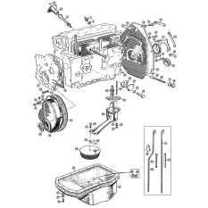 Oil System: 5 Main Bearing (18GB-18V) - MGB & MGB GT (1964-80)