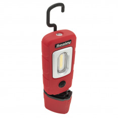 Inspection Lamp, mini, 360° 2W COB + 1W LED, Rechargeable, Lithium-Polymer, Red