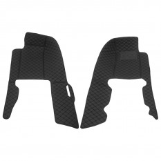 Quilted Floor Mats, black with black stitching, RHD, CarbonMiata