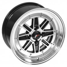 Wheel, JR31, 15" x 7.5", ET20, gloss black/polished lip