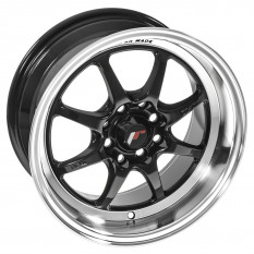 Wheel, TF2, 15" x 7.5", ET30, gloss black/polished lip