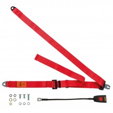 Seat Belt, front, static, lap & diagonal, 45cm, red, each