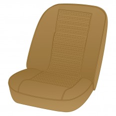 Seat Cover Set, vinyl, light tan, pair