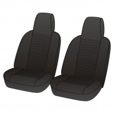 Seat Cover Set, vinyl, black, pair