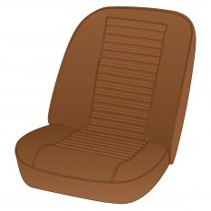 Seat Cover Set, leather, new tan, pair