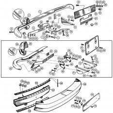 Rear Bumper & Fittings - Sprite IV & Midget III-1500 (1966-79)