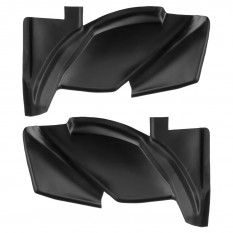 Panels, wheel arch, rear, black, plastic, pair, Premium Trim