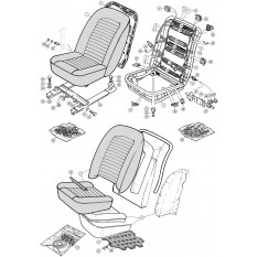 Seats, Frames & Fittings - TR6 From (c) CP25000 To CP26998 (1968-69)