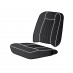 Seat Cover Set, vinyl, black/white piping, pair